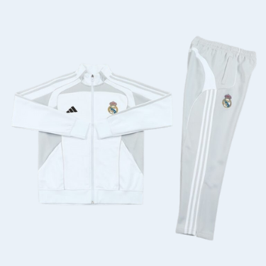Ensemble de Survêtement Real Madrid 25-26 Blanc Gris